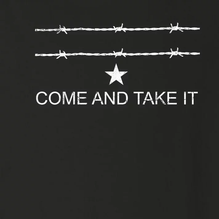 I Stand With Texas Razor Wire Come And Take It Toddler Long Sleeve Shirt