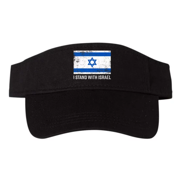 I Stand With Israel  Israeli Flag Jewish Star Of David Valucap Bio-Washed Visor