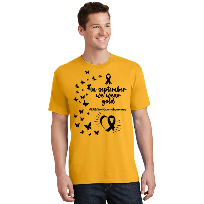 In September We Wear Gold Childhood Cancer Awareness T-Shirt