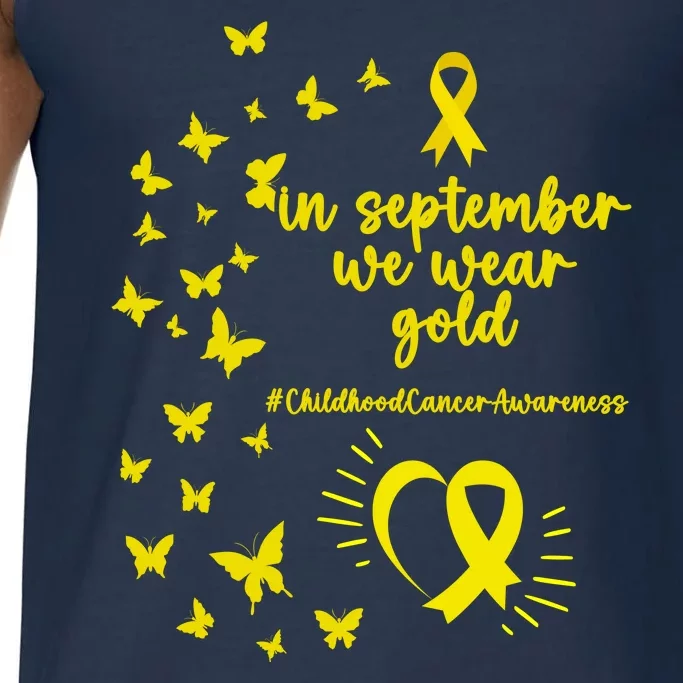 In September We Wear Gold Childhood Cancer Awareness Comfort Colors® Tank Top