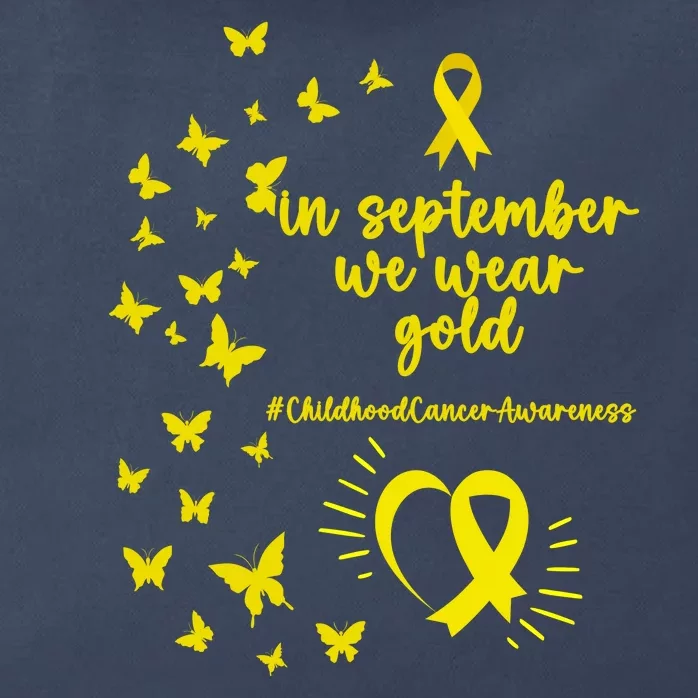 In September We Wear Gold Childhood Cancer Awareness Zip Tote Bag