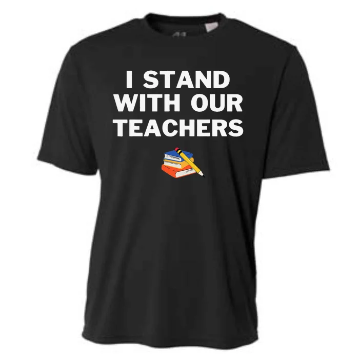 I Stand With Our Teachers & Stand Against Book Banning! Cooling Performance Crew T-Shirt