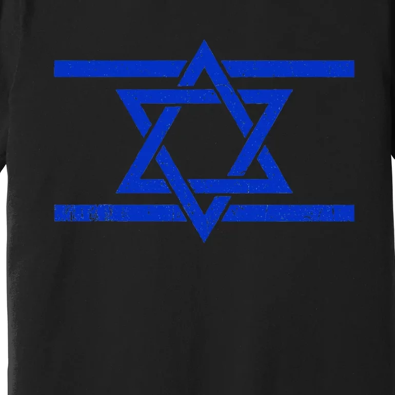 I Stand With Israel Flag Israeli Jewish Star Of David Jewish Premium T-Shirt