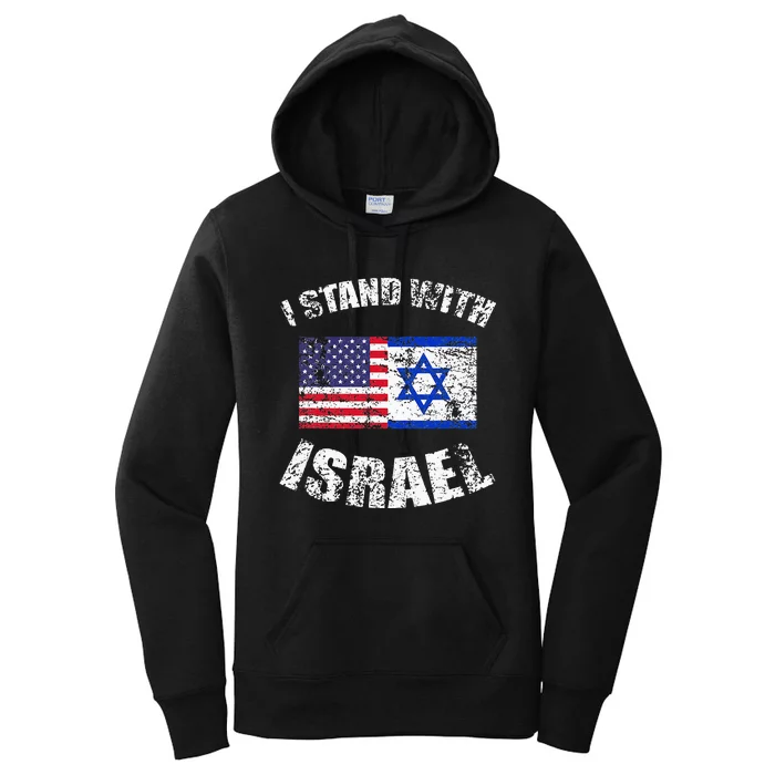 I Stand With Israel My Support Israel Flag Pride Women's Pullover Hoodie