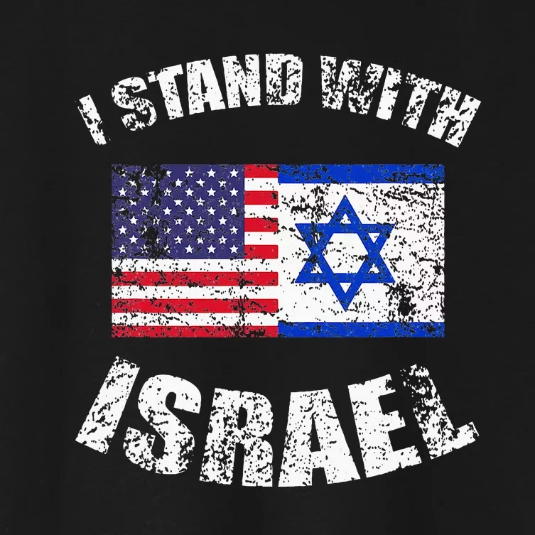 I Stand With Israel My Support Israel Flag Pride Women's Crop Top Tee