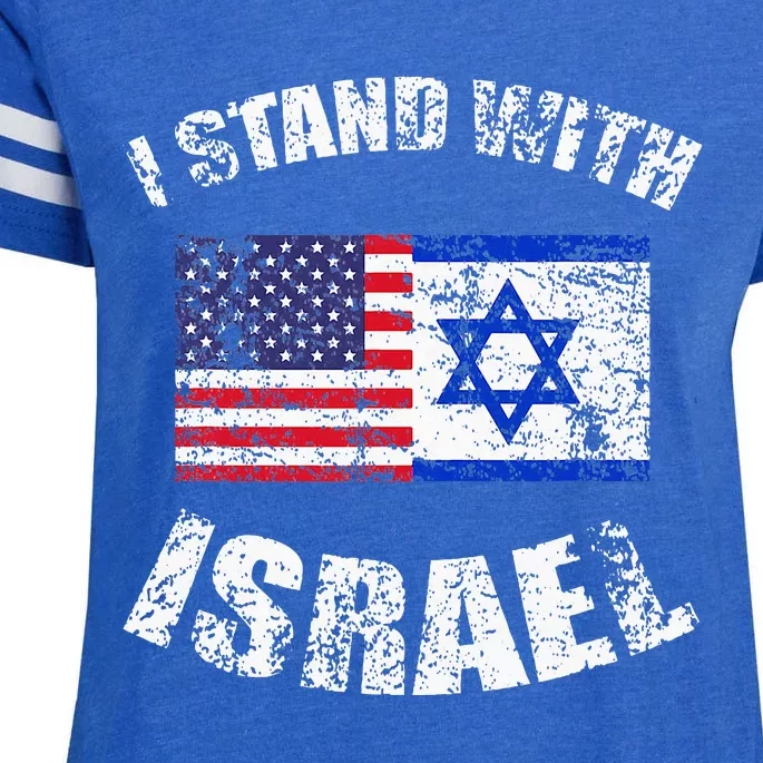 I Stand With Israel My Support Israel Flag Pride Enza Ladies Jersey Football T-Shirt