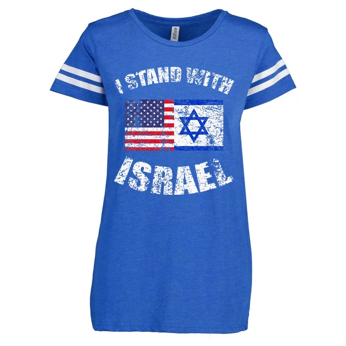 I Stand With Israel My Support Israel Flag Pride Enza Ladies Jersey Football T-Shirt