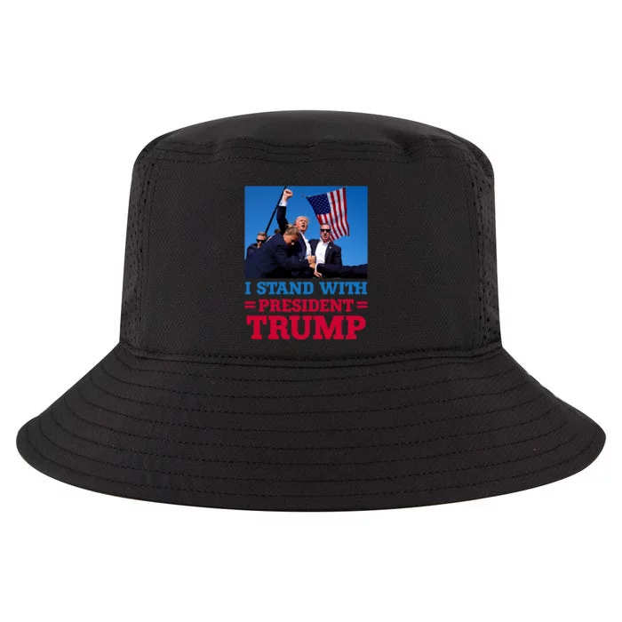 I Stand With President Trump After The Shooting At His Rally Cool Comfort Performance Bucket Hat