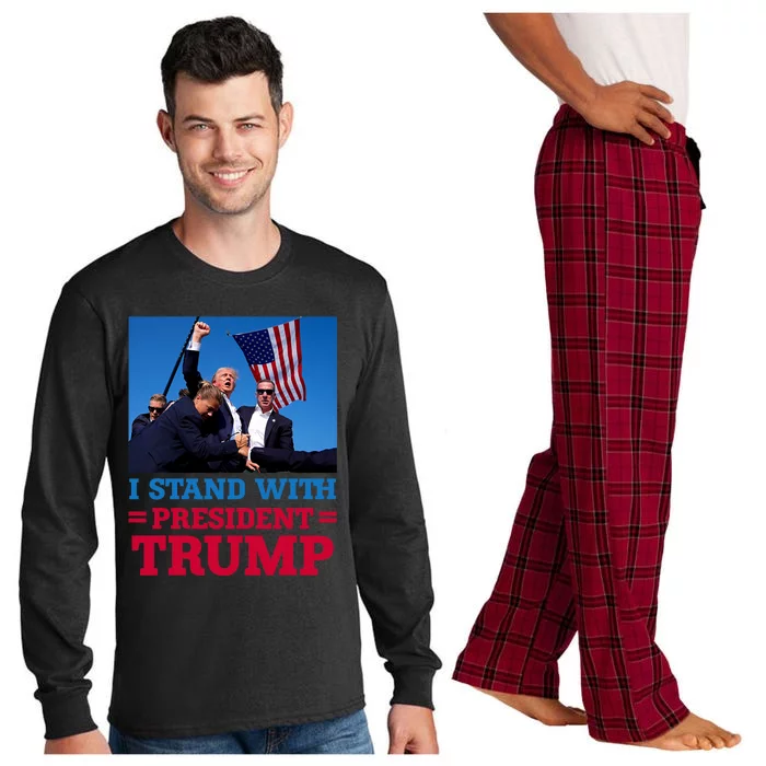 I Stand With President Trump After The Shooting At His Rally Long Sleeve Pajama Set