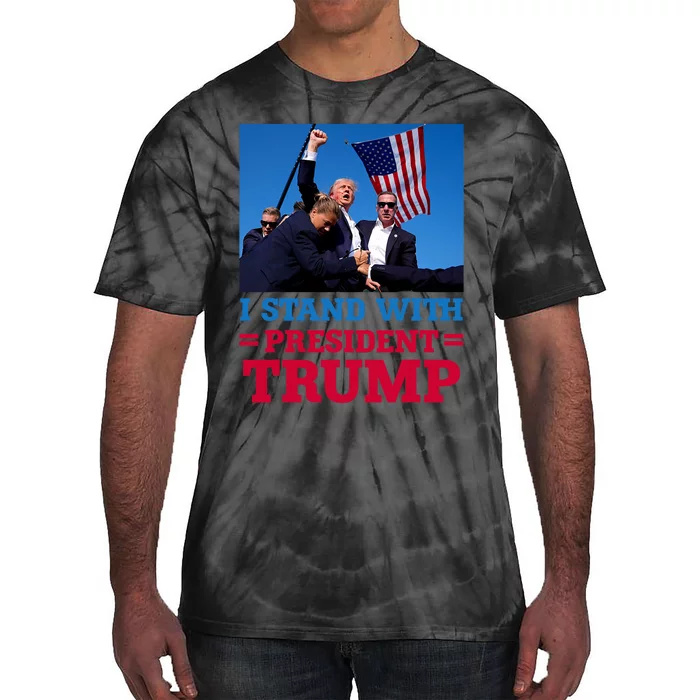 I Stand With President Trump After The Shooting At His Rally Tie-Dye T-Shirt