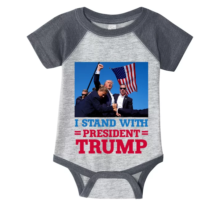 I Stand With President Trump After The Shooting At His Rally Infant Baby Jersey Bodysuit