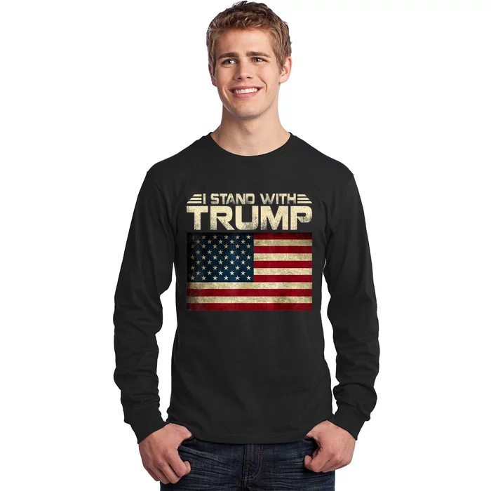 I Stand With President Trump MaraLago Trump Support Long Sleeve Shirt