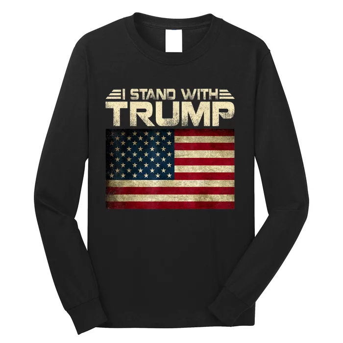 I Stand With President Trump MaraLago Trump Support Long Sleeve Shirt