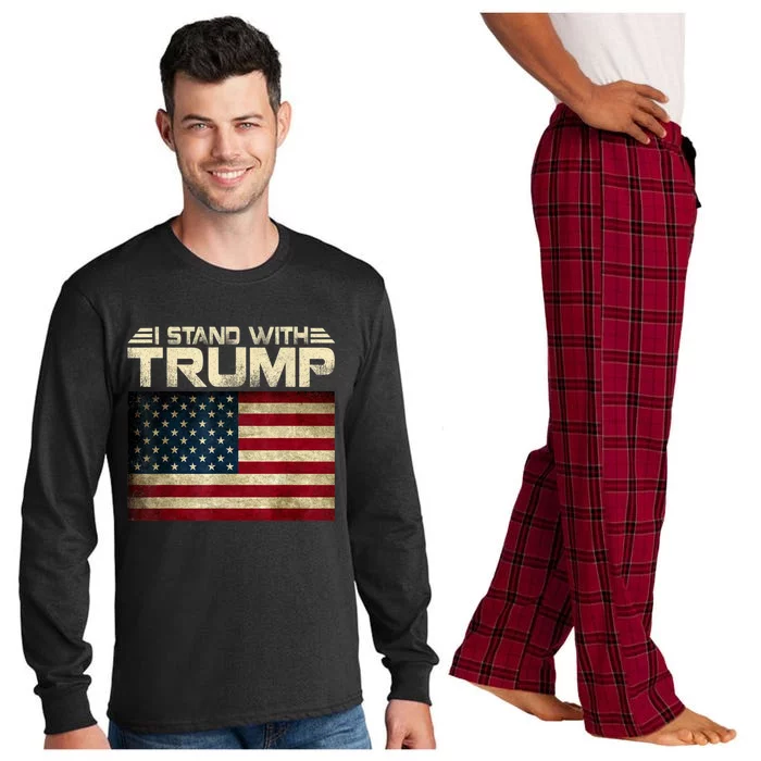 I Stand With President Trump MaraLago Trump Support Long Sleeve Pajama Set