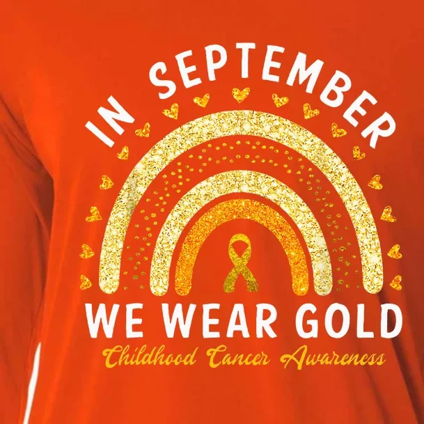 In September We Wear Gold Childhood Cancer Awareness Cooling Performance Long Sleeve Crew