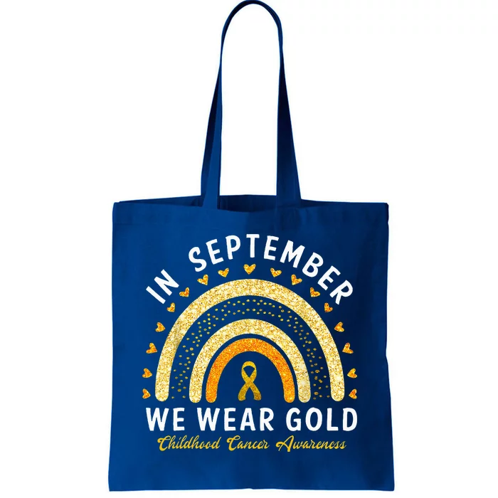 In September We Wear Gold Childhood Cancer Awareness Tote Bag