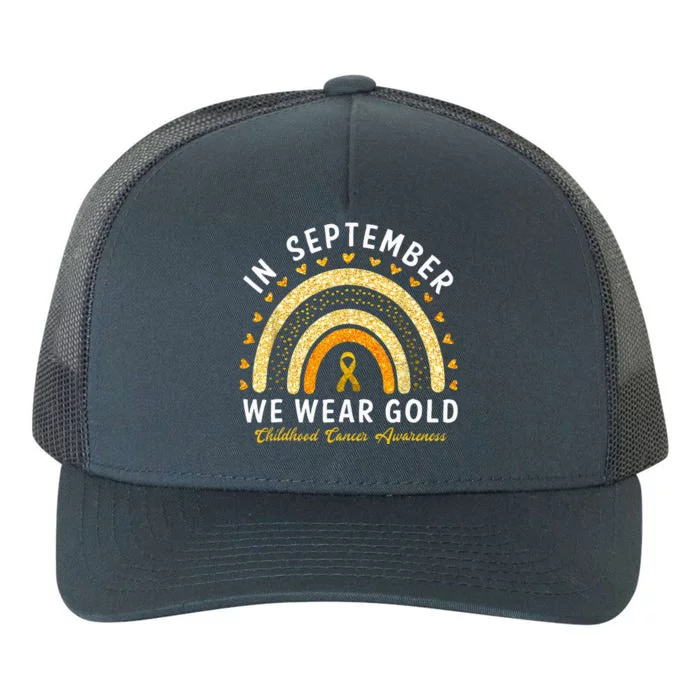 In September We Wear Gold Childhood Cancer Awareness Yupoong Adult 5-Panel Trucker Hat