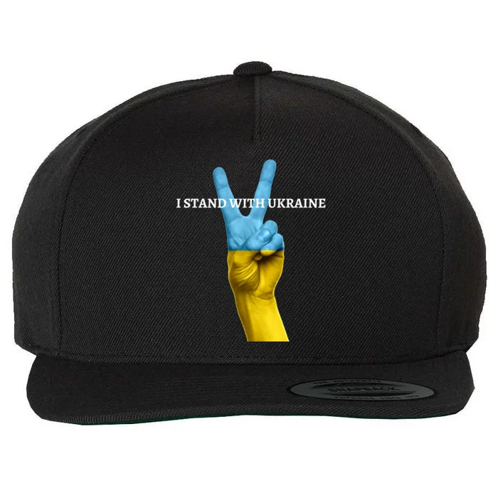 I Stand With Ukraine Peace Wool Snapback Cap