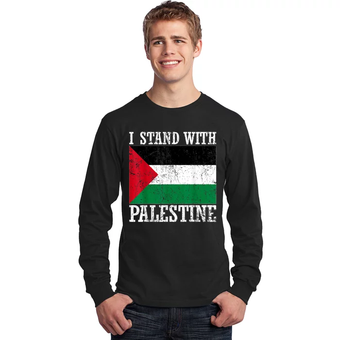 I Stand With Palestine Palestinian Flag Palestine Pride Long Sleeve Shirt