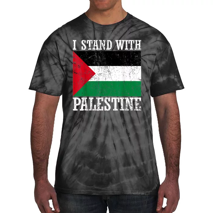 I Stand With Palestine Palestinian Flag Palestine Pride Tie-Dye T-Shirt