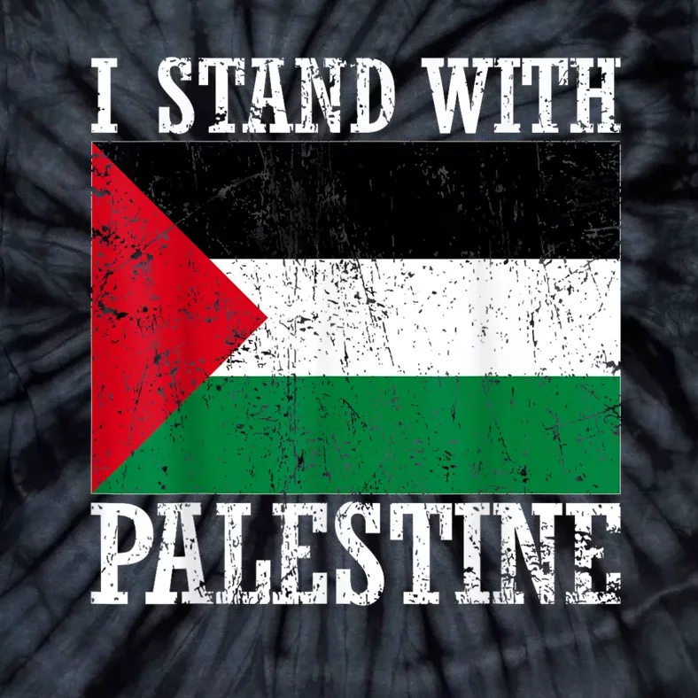 I Stand With Palestine Palestinian Flag Palestine Pride Tie-Dye T-Shirt