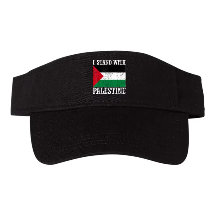 I Stand With Palestine Palestinian Flag Palestine Pride Valucap Bio-Washed Visor