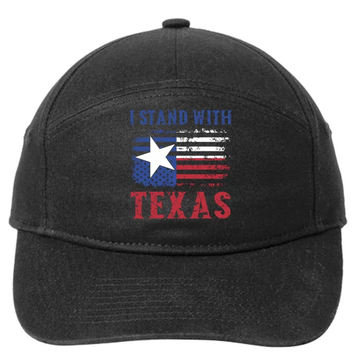 I Stand With Texas Flag Usa State Of Texas 7-Panel Snapback Hat