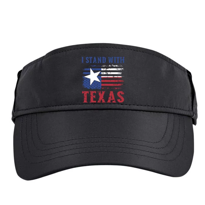 I Stand With Texas Flag Usa State Of Texas Adult Drive Performance Visor