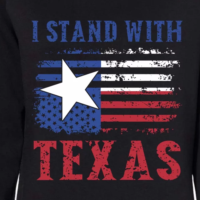 I Stand With Texas Flag Usa State Of Texas Womens California Wash Sweatshirt