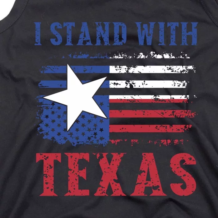 I Stand With Texas Flag Usa State Of Texas Tank Top