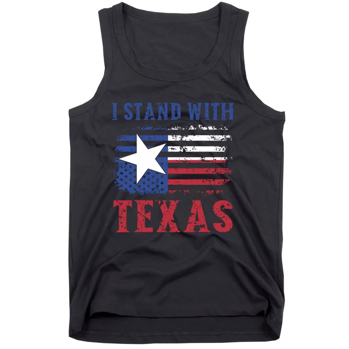 I Stand With Texas Flag Usa State Of Texas Tank Top