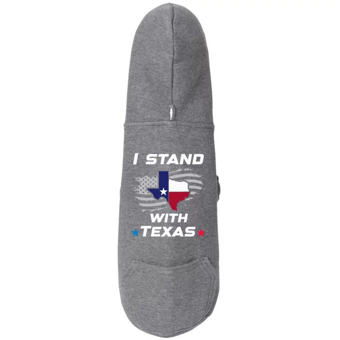 I Stand With Texas Doggie 3-End Fleece Hoodie