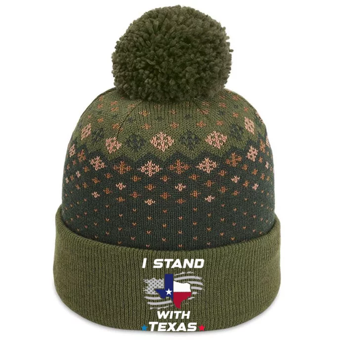 I Stand With Texas The Baniff Cuffed Pom Beanie