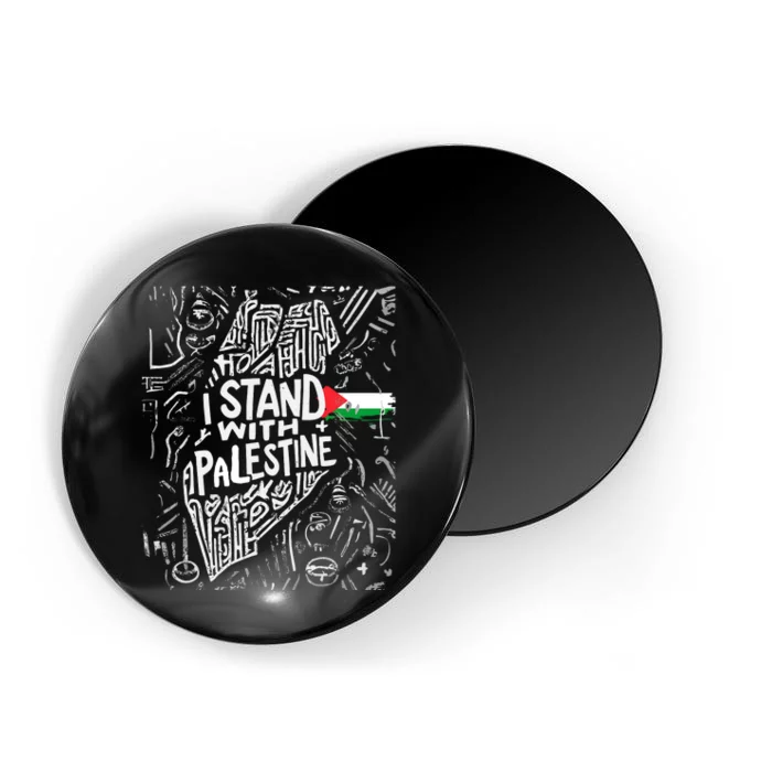 I Stand With Palestine Quote Palestine Flag Magnet