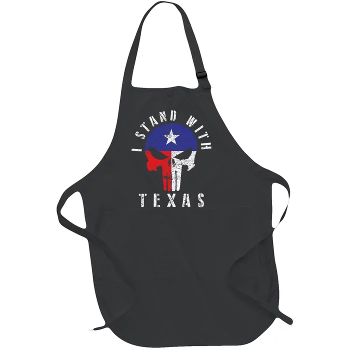 I Stand With Texas Full-Length Apron With Pocket