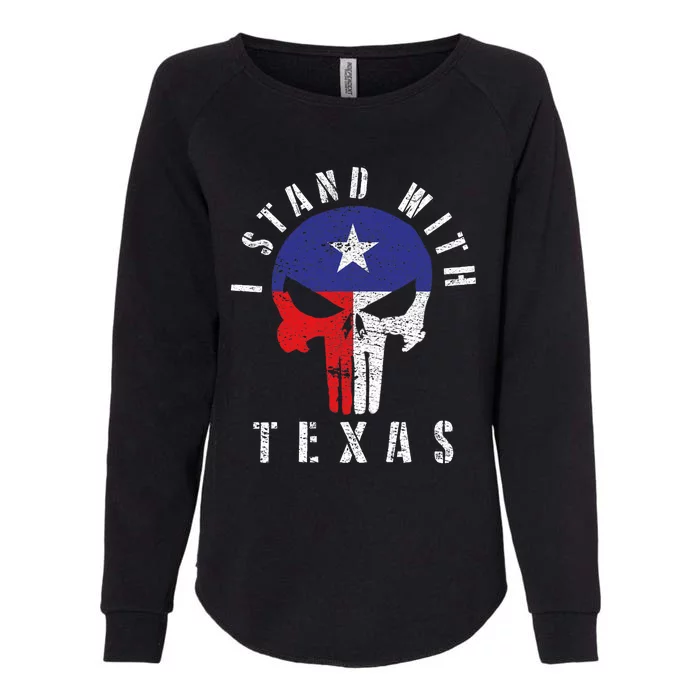 I Stand With Texas Womens California Wash Sweatshirt