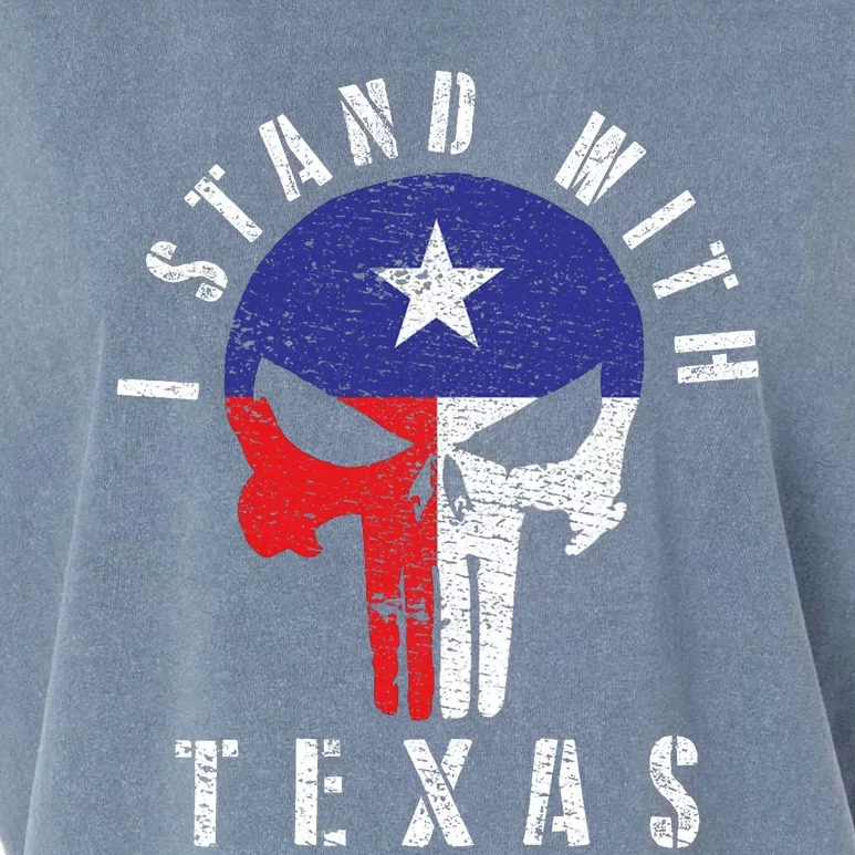 I Stand With Texas Garment-Dyed Women's Muscle Tee