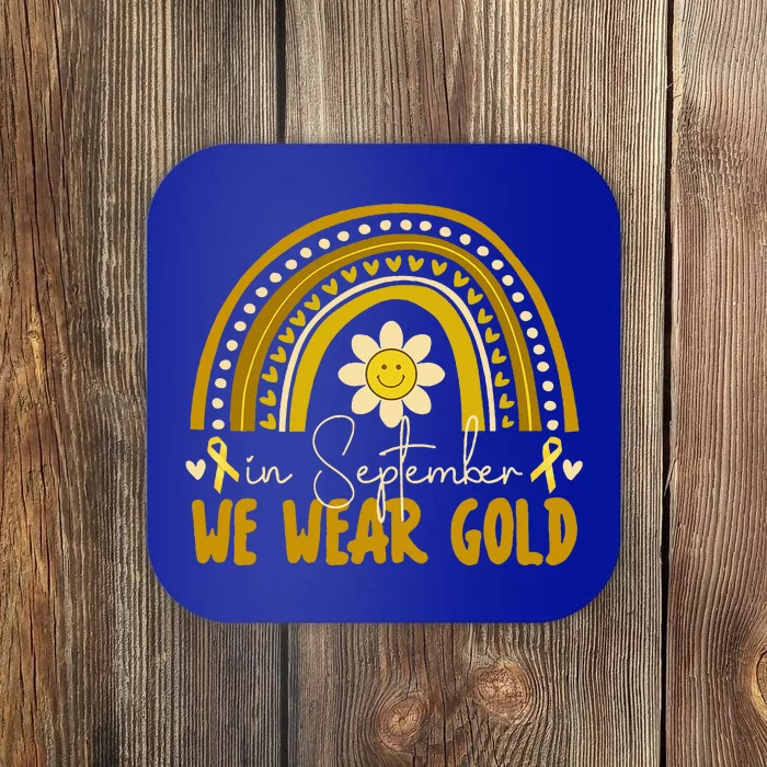 In September We Wear Gold Childhood Cancer Awareness Coaster