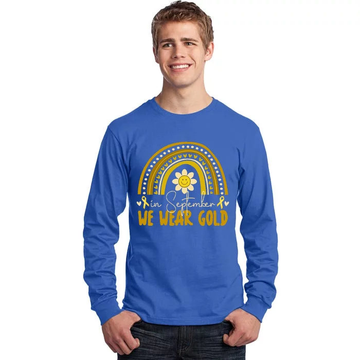 In September We Wear Gold Childhood Cancer Awareness Tall Long Sleeve T-Shirt