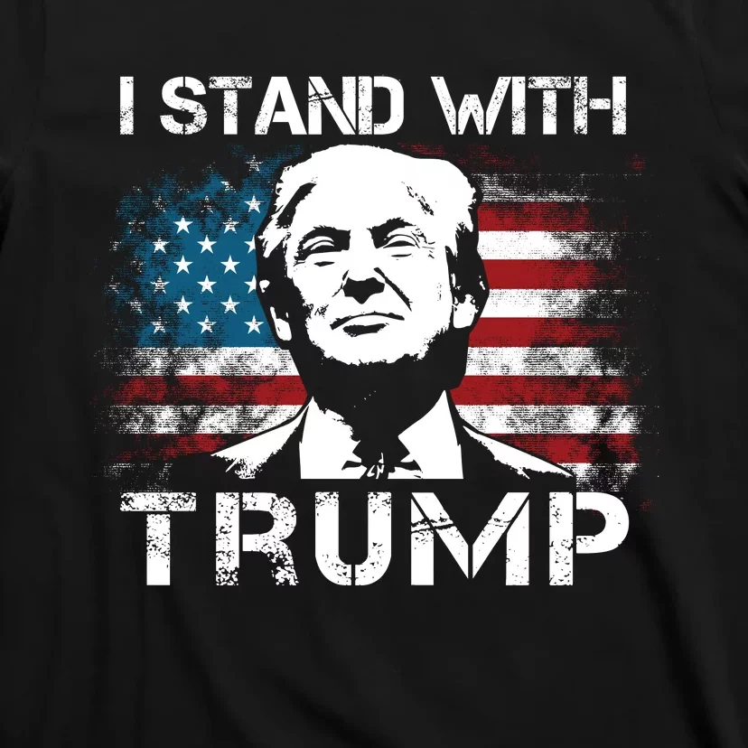 I Stand With Trump Pro Trump Supporter Free Trump T-Shirt