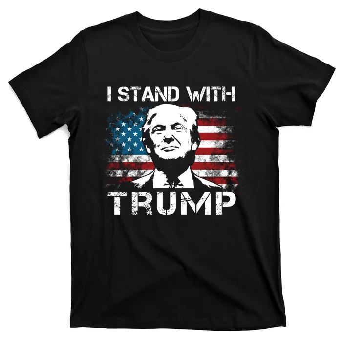 I Stand With Trump Pro Trump Supporter Free Trump T-Shirt