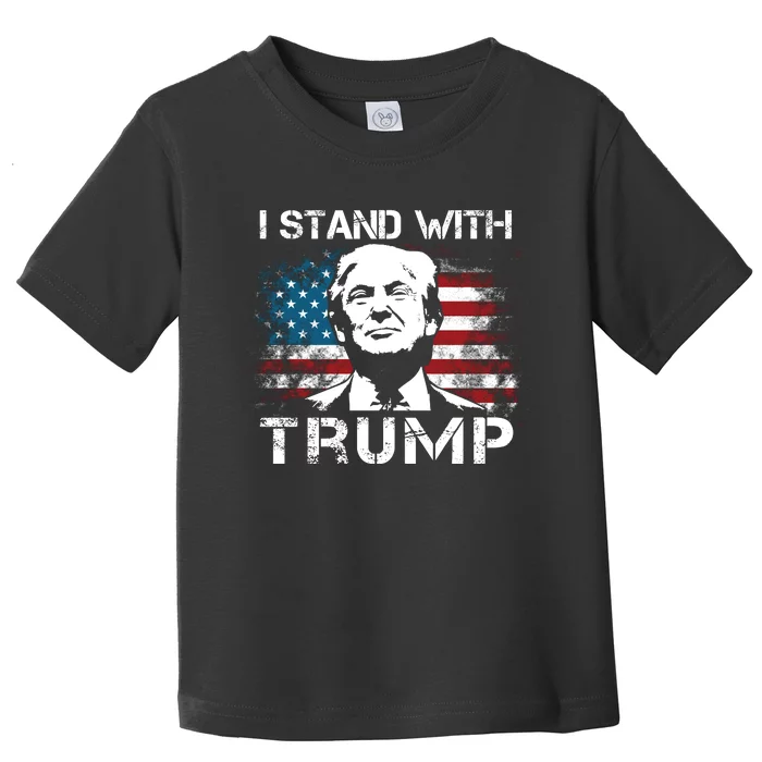 I Stand With Trump Pro Trump Supporter Free Trump Toddler T-Shirt