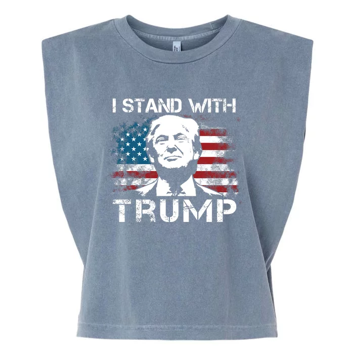 I Stand With Trump Pro Trump Supporter Free Trump Garment-Dyed Women's Muscle Tee