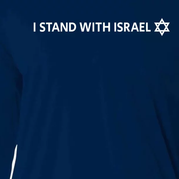 I Stand With Israel | Israeli Flag Jewish Star Of David Cooling Performance Long Sleeve Crew