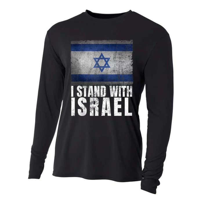 I Stand With Israel Jewish Gifts Pray For Israel Cooling Performance Long Sleeve Crew