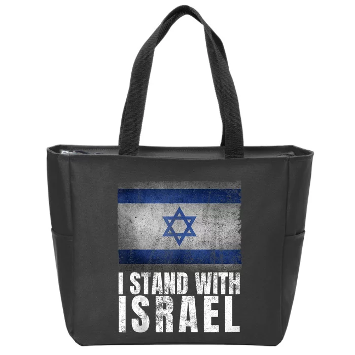 I Stand With Israel Jewish Gifts Pray For Israel Zip Tote Bag