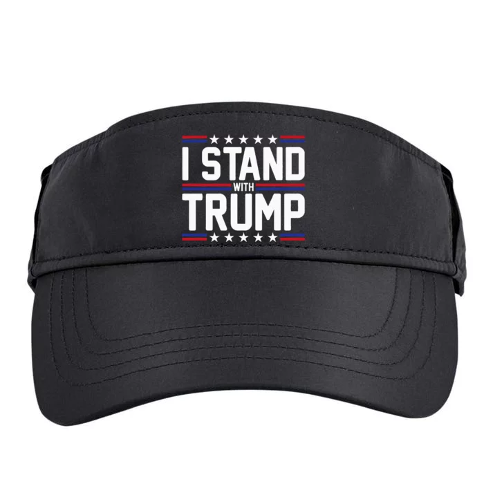 I Stand With Trump American Flag Usa Trump Supporter Adult Drive Performance Visor