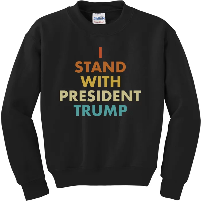 I Stand With President Trump Kids Sweatshirt