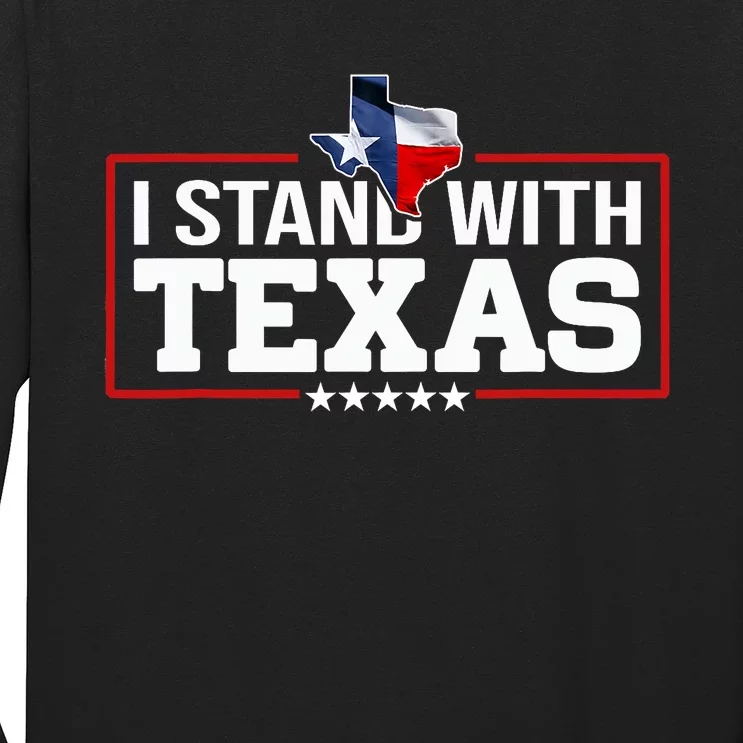 I Stand With Texas Flag Barbed Wire Long Sleeve Shirt