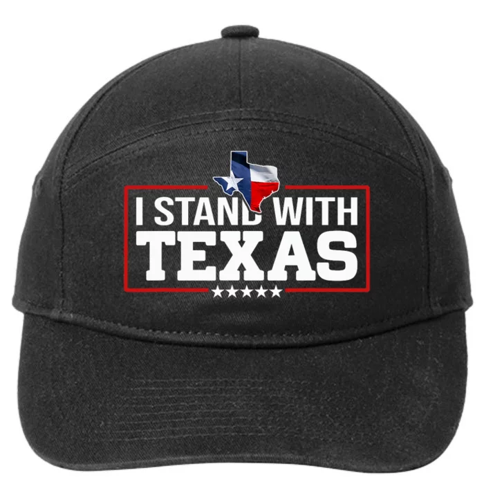 I Stand With Texas Flag Barbed Wire 7-Panel Snapback Hat